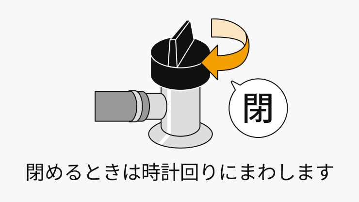 器具のガス栓と元栓をすべて閉めてください。