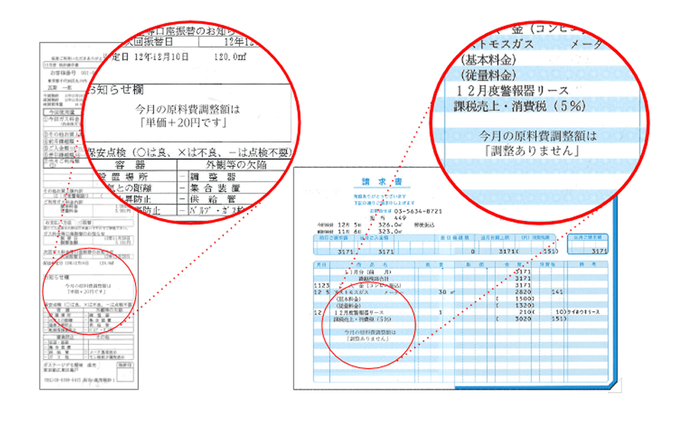 毎月の原料費調整単価の確認方法
